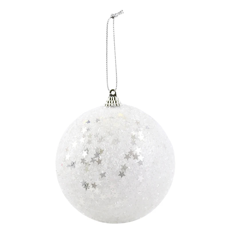 Charming White Foam Ball Christmas Tree Ornaments - Image 13