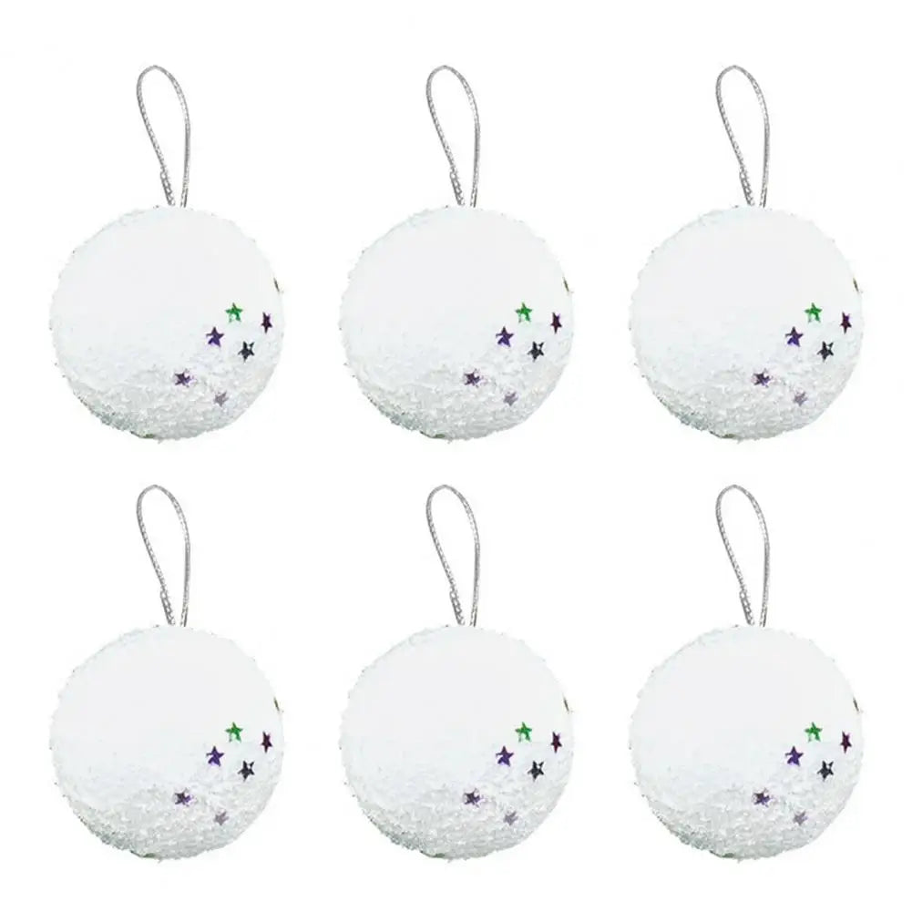 Shatterproof White Foam Christmas Ball Ornaments Set - Image 2