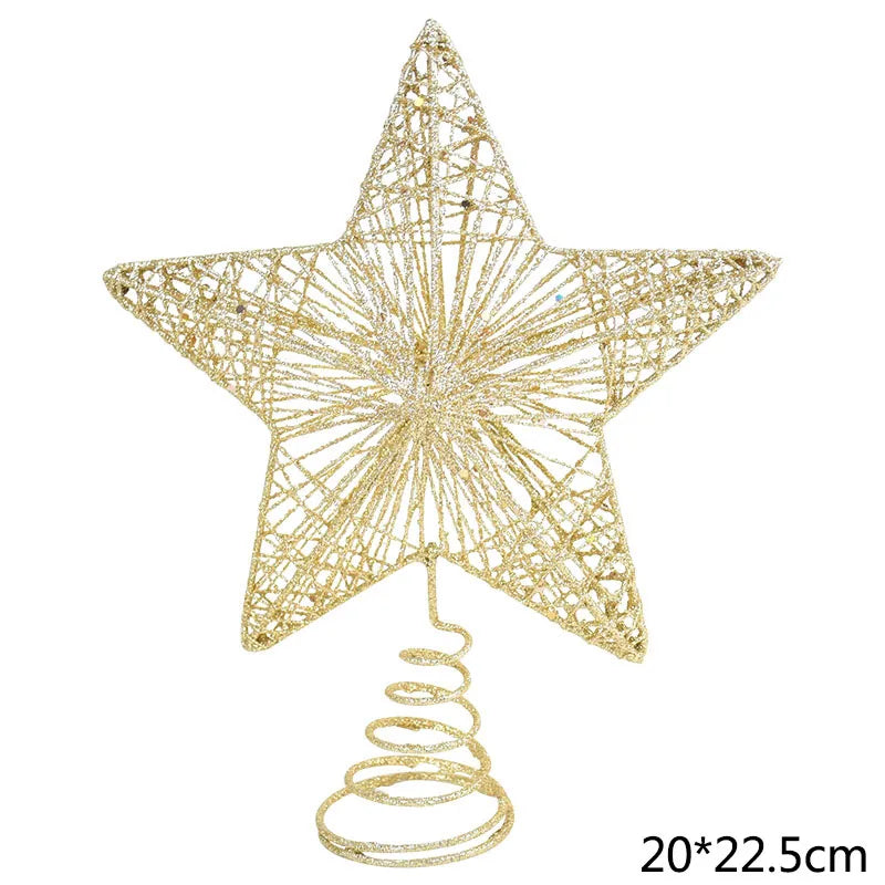 Glittery Christmas Tree Top Star Ornament - Image 23