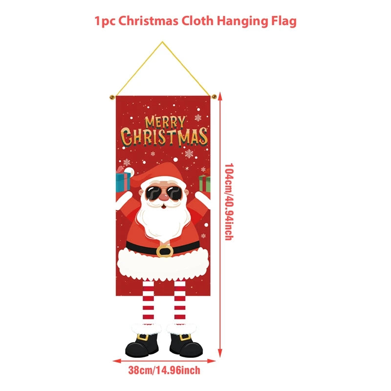 Festive Christmas Hanging Flags for Home Decor - Image 17