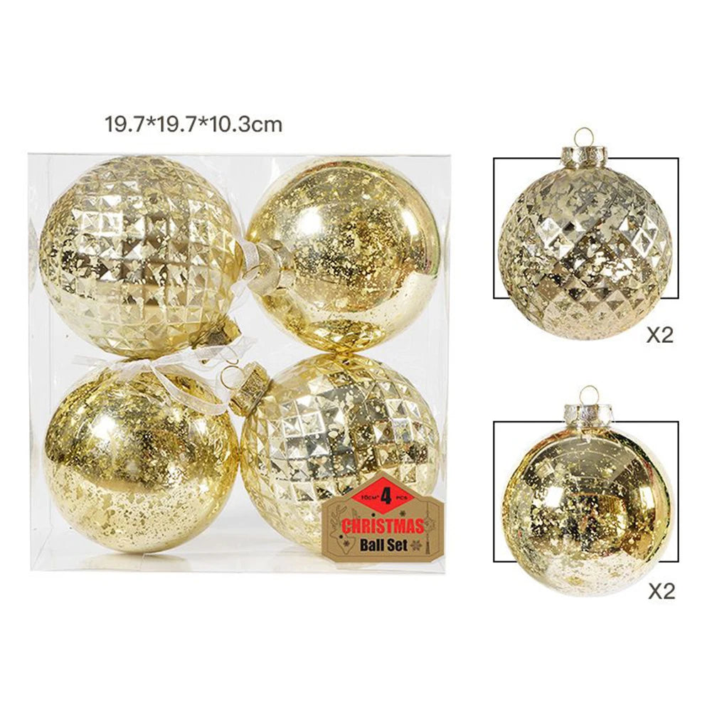 Set of 4 Christmas Ball Ornaments for Tree - Image 5