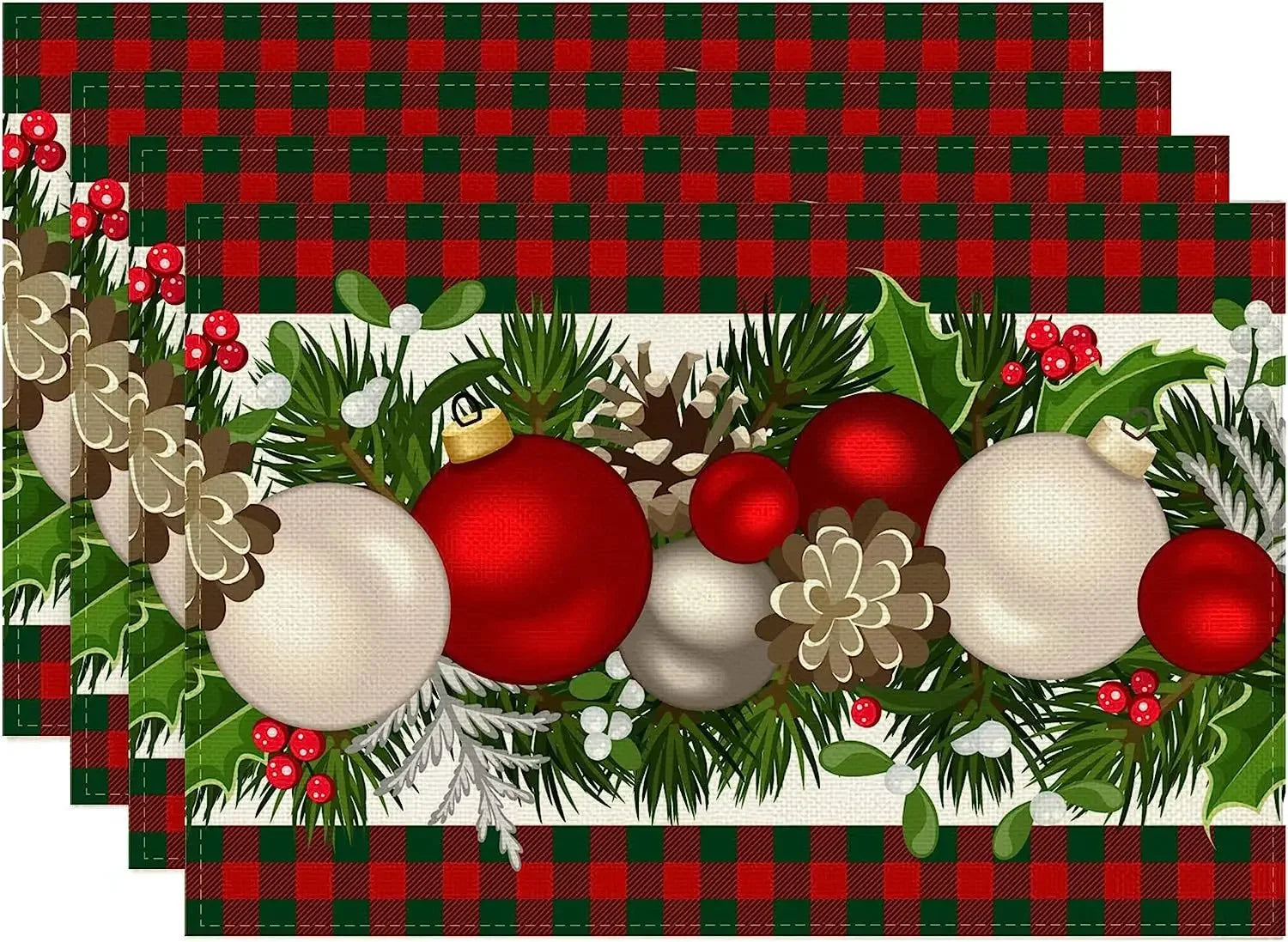 Charming Christmas Table Placemats - 4-Pack - Image 30