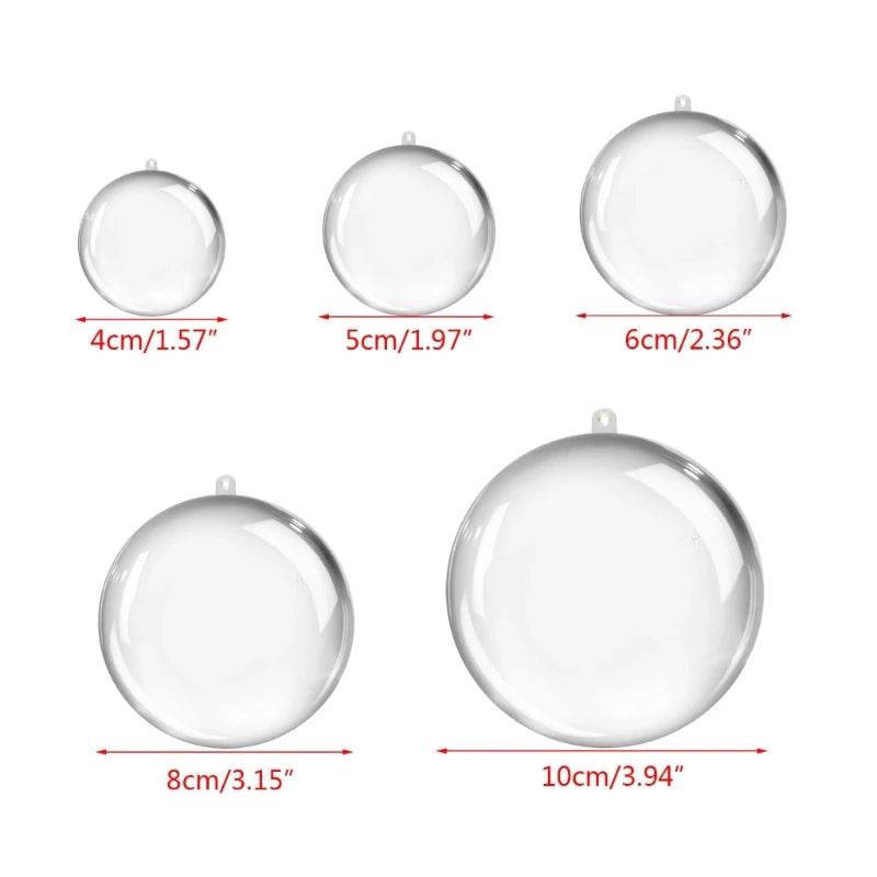20 Pack Transparent Christmas Tree Baubles - Image 6