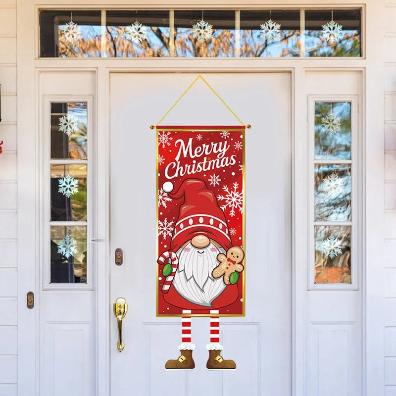 Festive Christmas Hanging Flags for Home Decor - Image 9