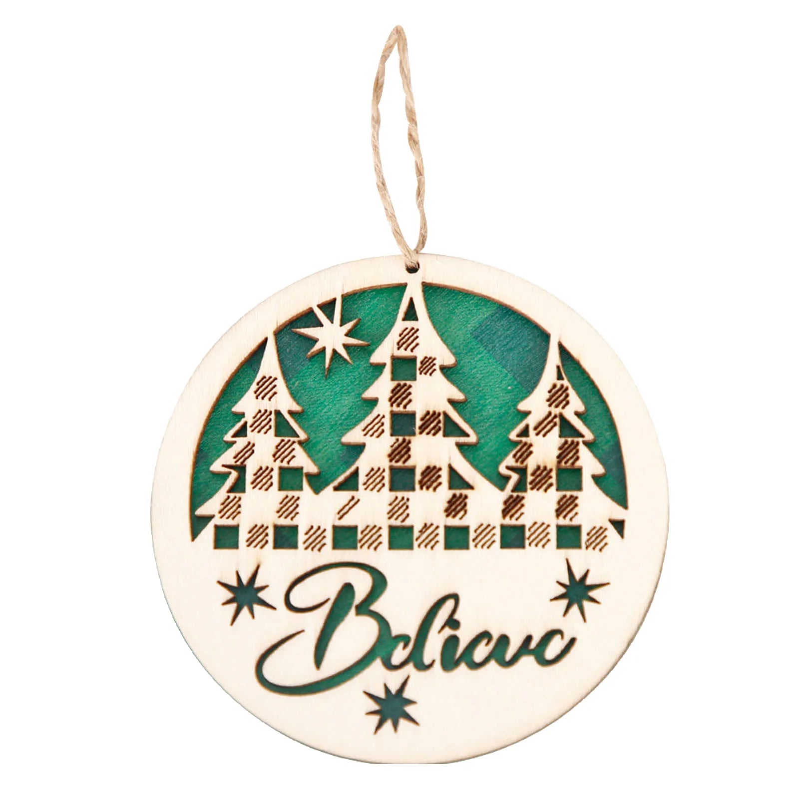 Festive Christmas Letter Ornaments for Tree Decor - Image 3