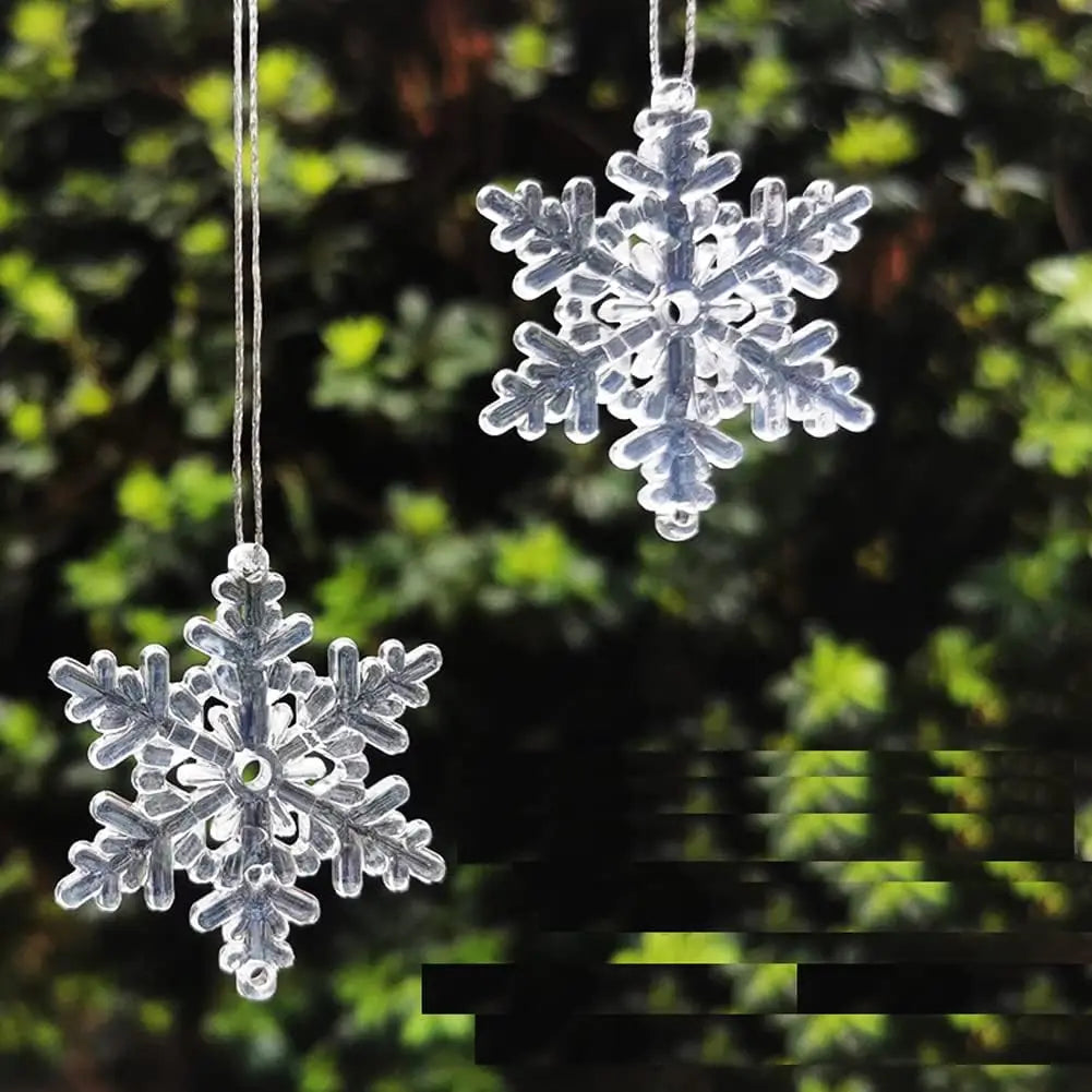 Charming Clear Acrylic Snowflake Icicle Ornaments - Image 7