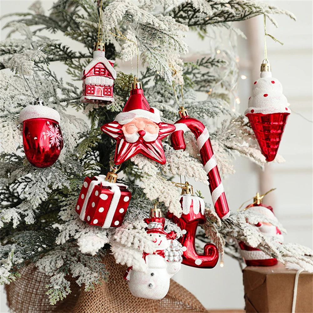 Red Gold Elk Christmas Ornament Set - 2pcs - Image 30
