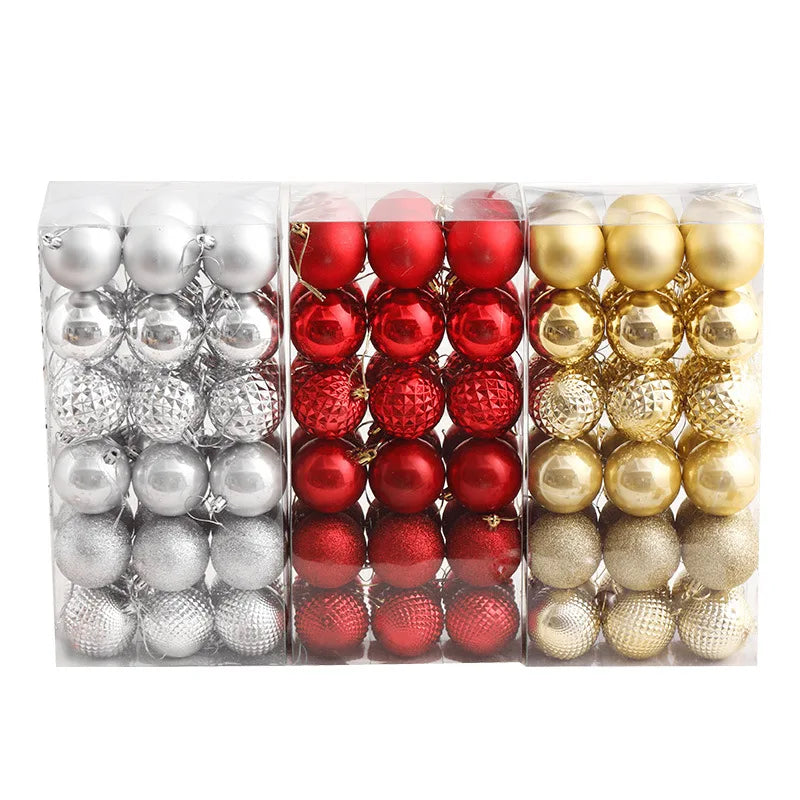 24/72 Pack Mini Electroplated Christmas Tree Ornaments - Image 25