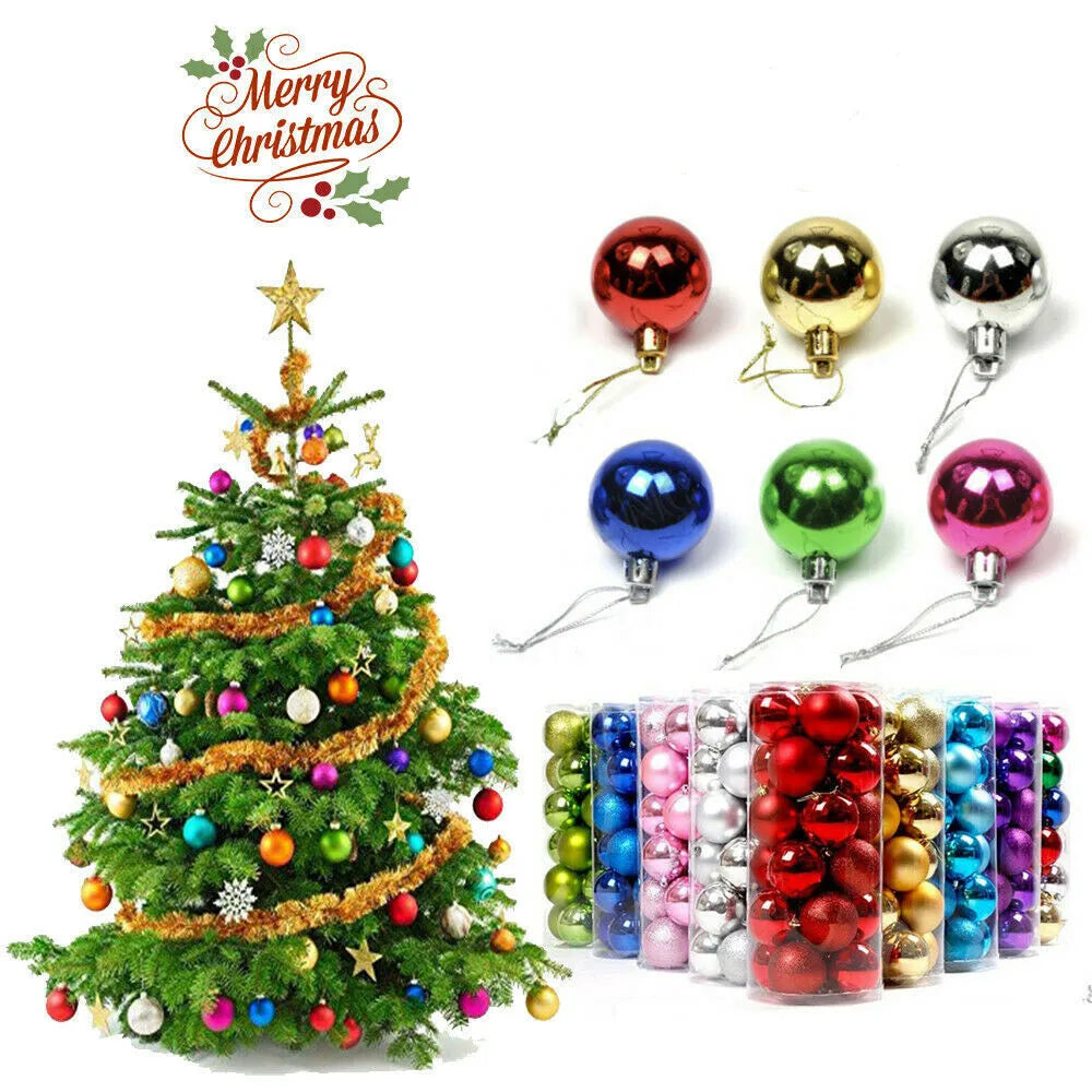 24 Pcs Shatterproof Christmas Tree Ball Ornaments - Image 3