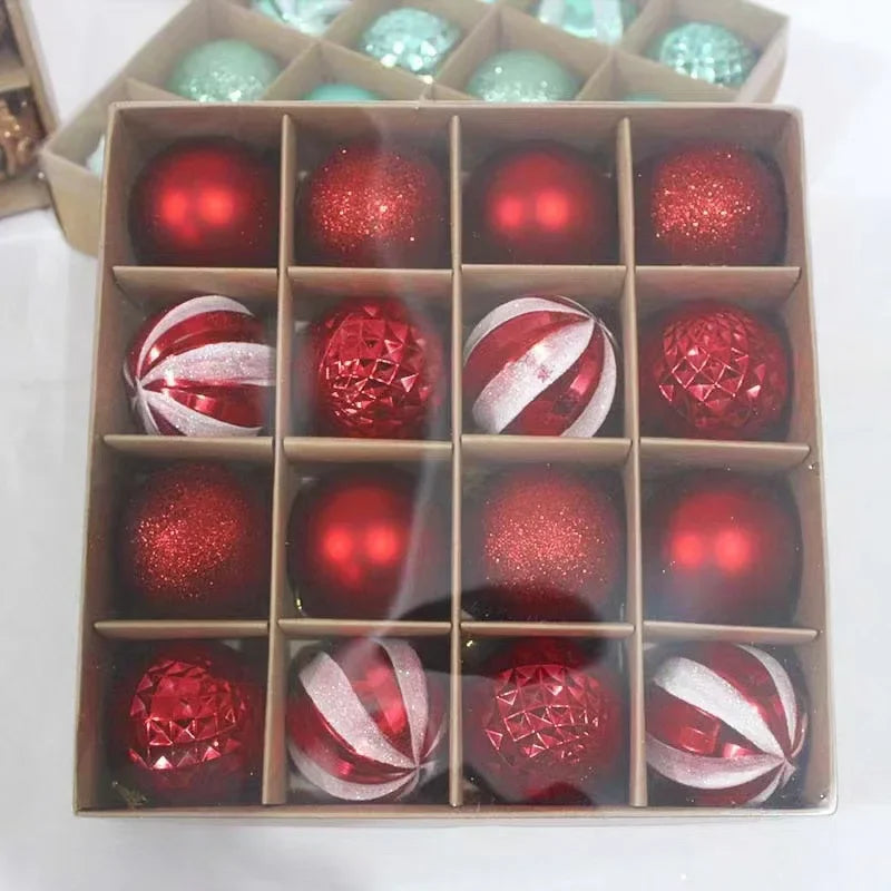 16pcs Colorful 6cm Christmas Tree Ornaments - Image 4