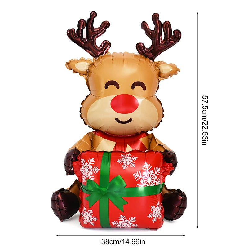 Festive 3D Christmas Elk Santa Balloon Decoration - Image 10