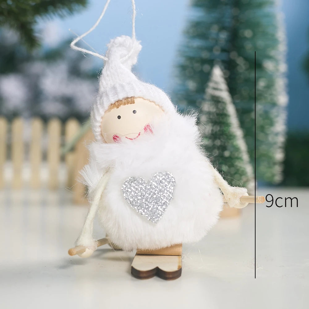Adorable Ski Sled Angel Doll – Perfect Christmas Ornament - Image 4