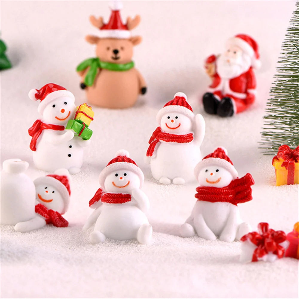 Charming Mini Christmas Ornaments: Santa, Snowman & Tree