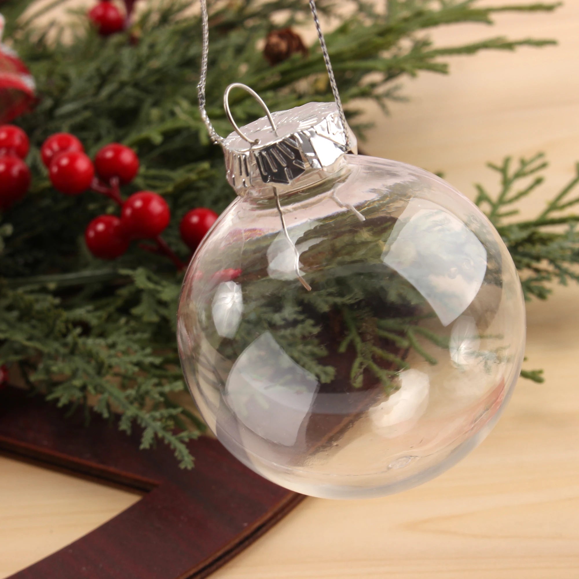 Clear Fillable Christmas Ball Ornament for Decor - Image 17