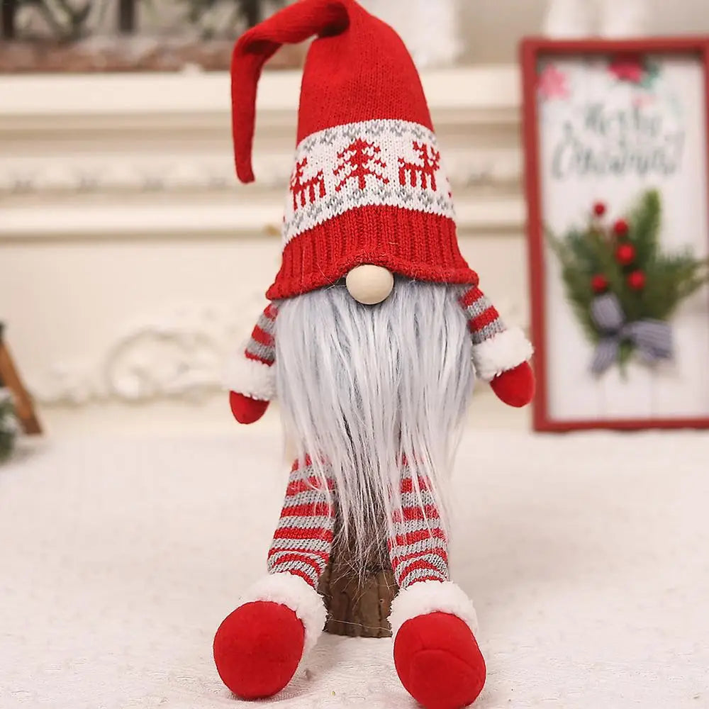 Charming Faceless Gnome Plush Ornament for Christmas - Image 4
