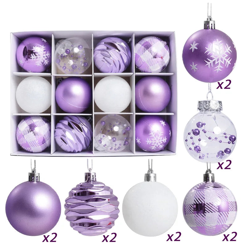12pc Alien Christmas Ball Ornaments Set - Image 3