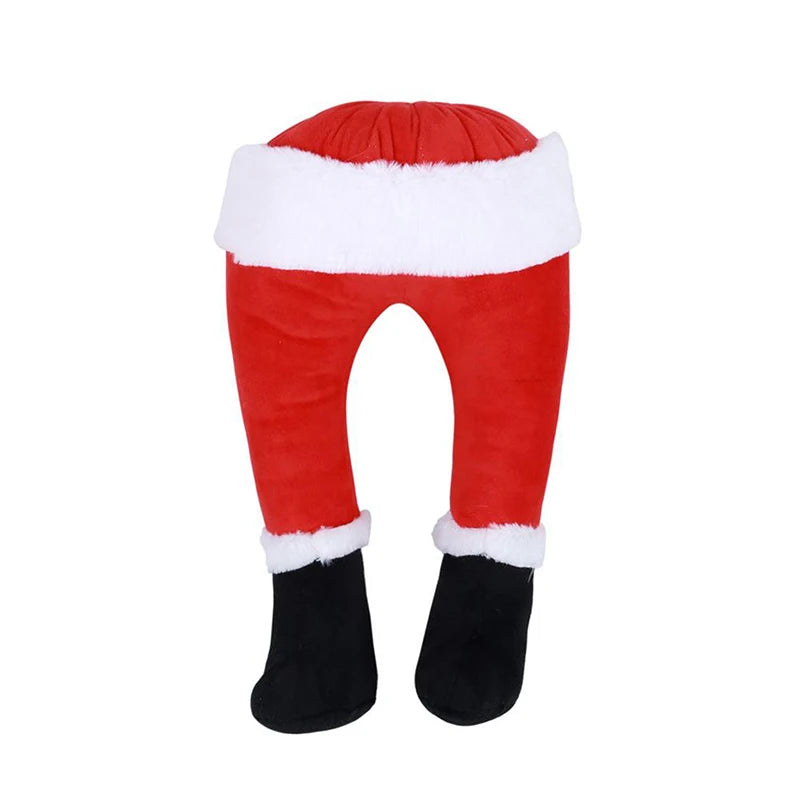Festive Plush Santa Claus Leg Door Decor - Image 13