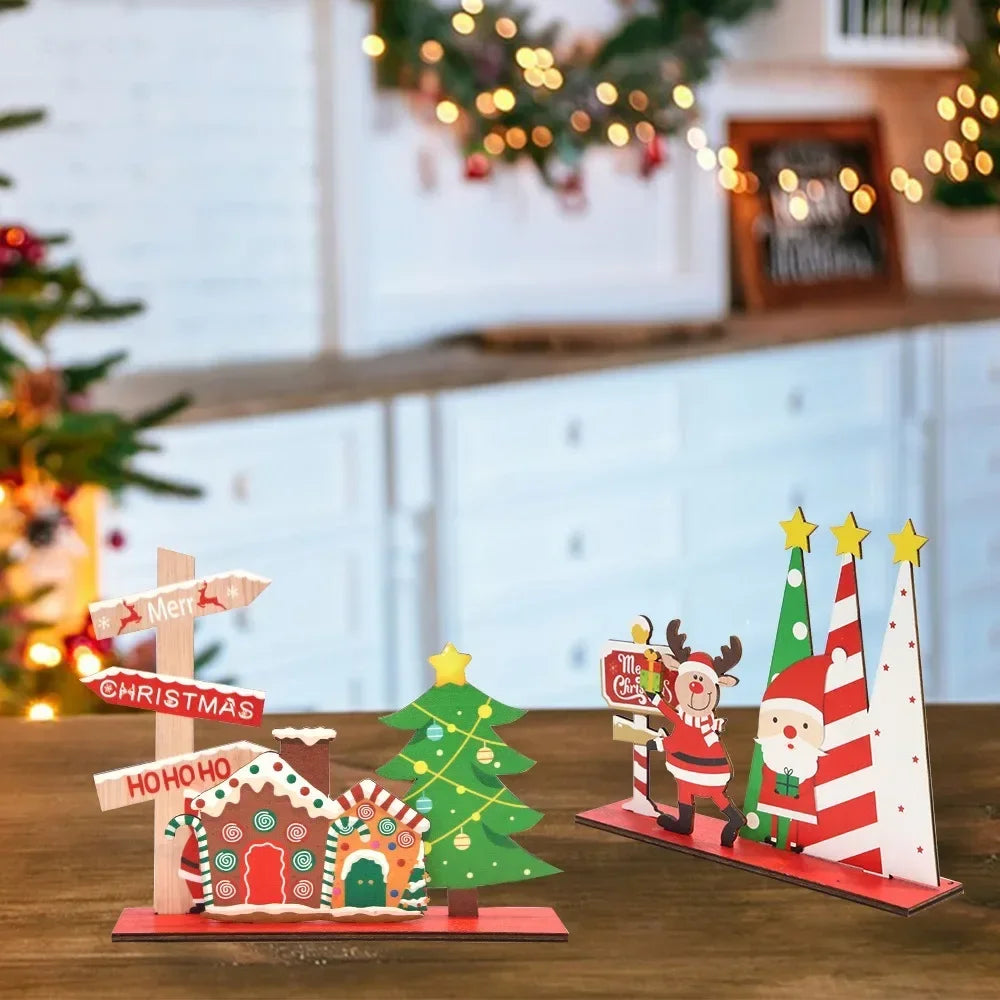 Charming Christmas Wooden Ornaments for Festive Decor - Image 3