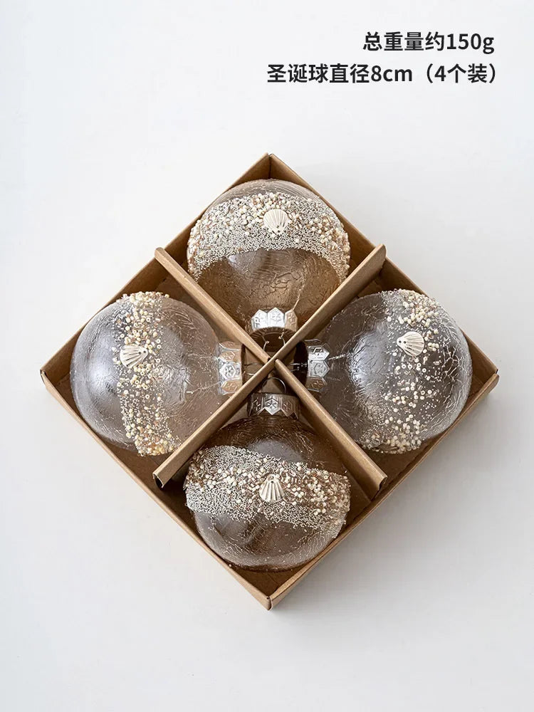 Elegant Transparent Christmas Ball Ornaments - 3/4/6 pcs - Image 31