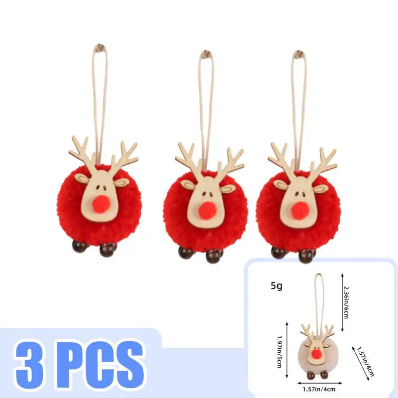 Charming Fawn Fur Ball Elk Ornament for Christmas - Image 9