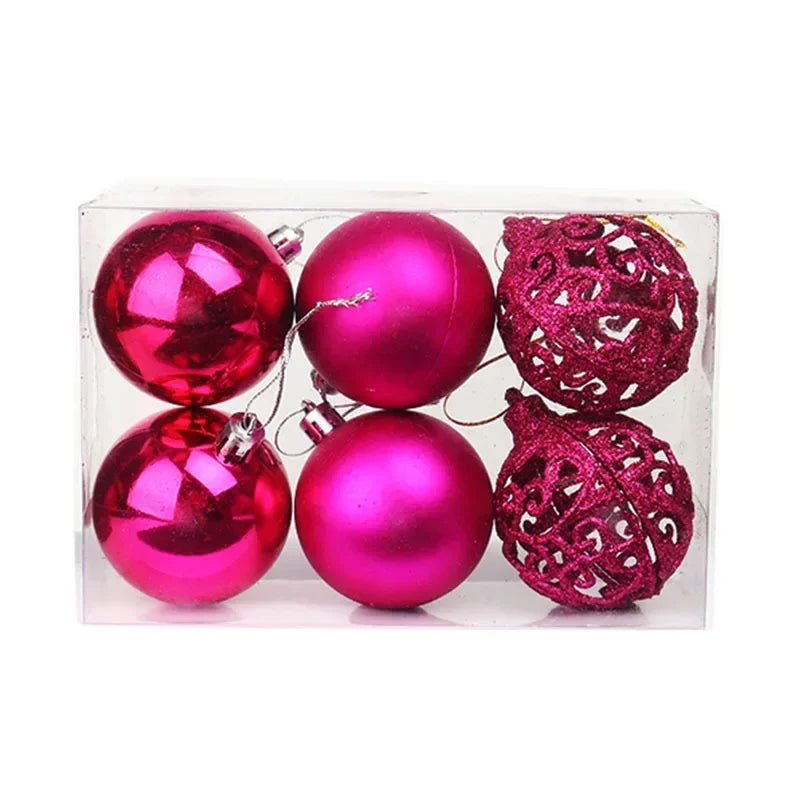 Vibrant 6-Pack Christmas Tree Hanging Ornaments - Image 6