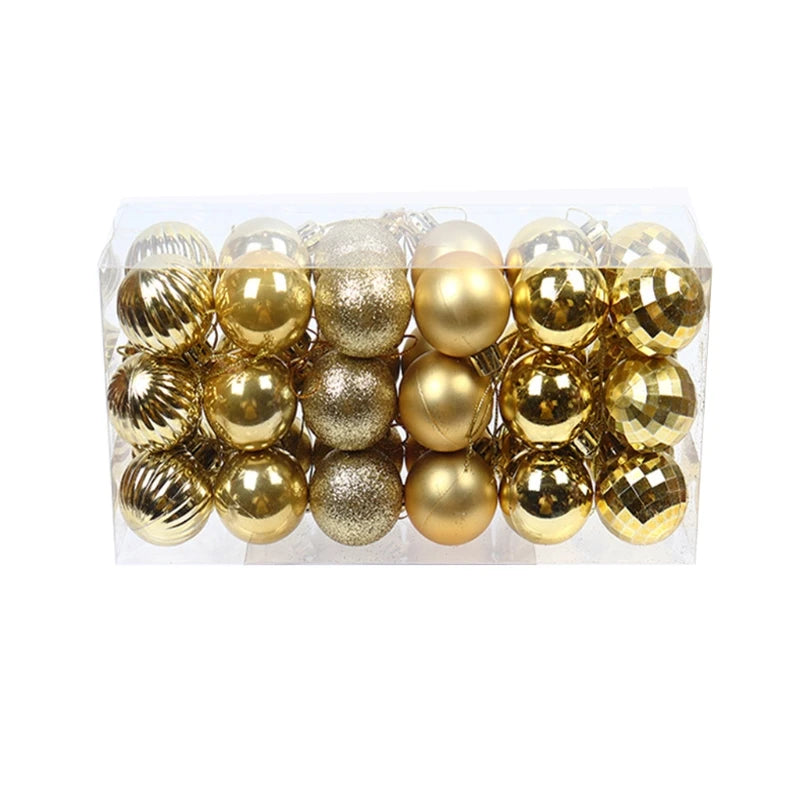 36Pcs Glitter Shatterproof Christmas Baubles Set - Image 14