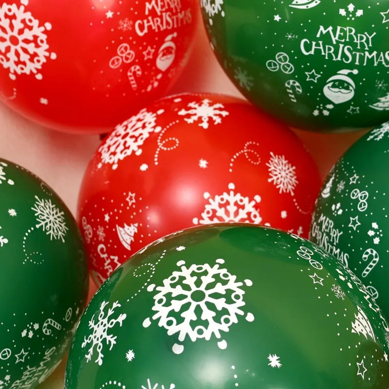 Festive Elk & Tree Christmas Balloons - 10/40 Pcs - Image 19