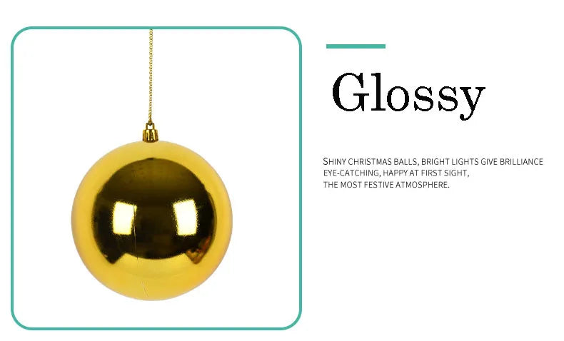 Sparkling Gold Christmas Decorative Hanging Ornaments - Image 21
