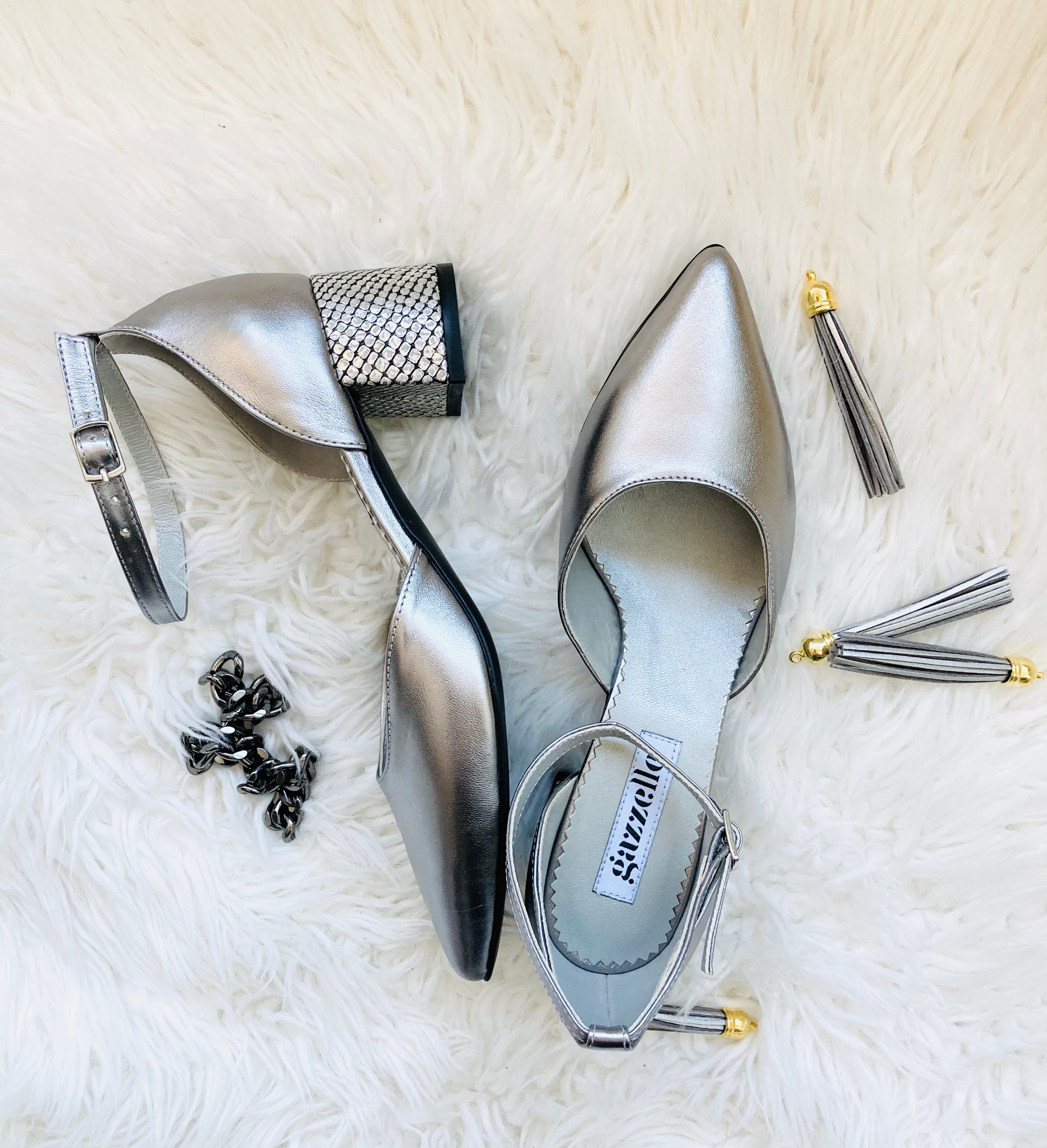 Pantofi Modern Cinderella Argintiu Inchis