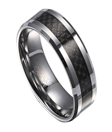 Louisville Cardinals Ring Wedding Band Black and Red CZ Stone 8mm Tungsten Ring #louisville #cardinals 8.5