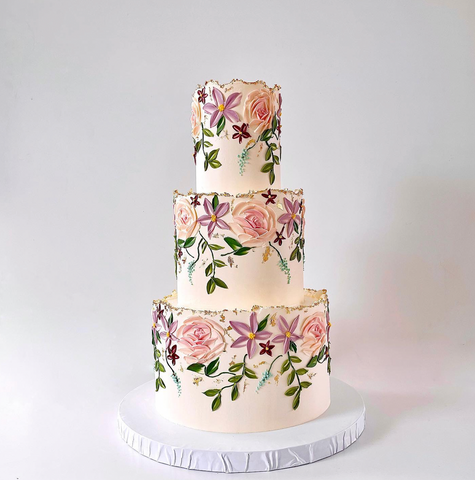 Image of floral wedding cake