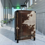 Cow Skin Print Suitcase, 3 SIZES, Carry-on Suitcase, Animal Print Luggage | 11222