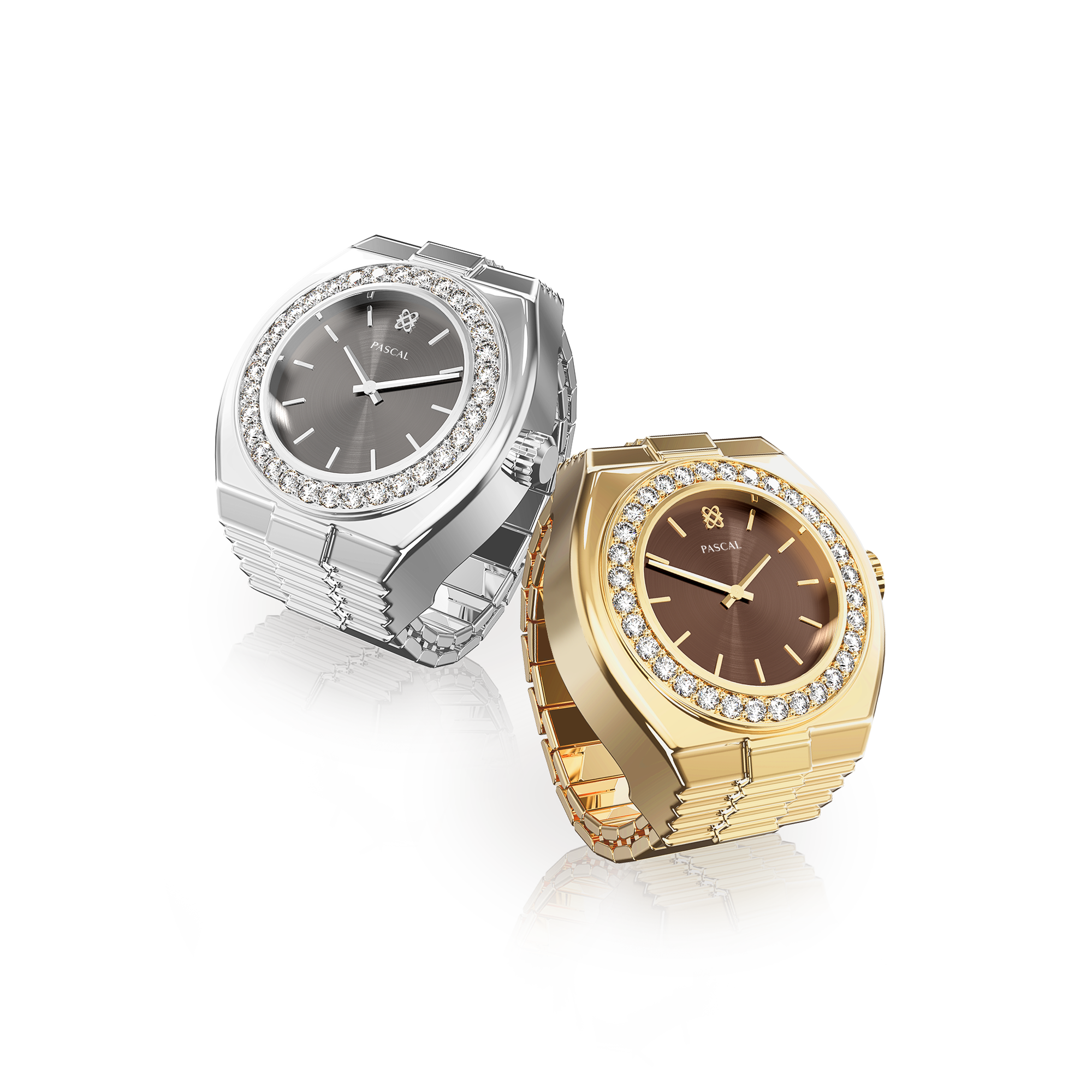 Product image for Luxe Diamond Couple Watch Rings