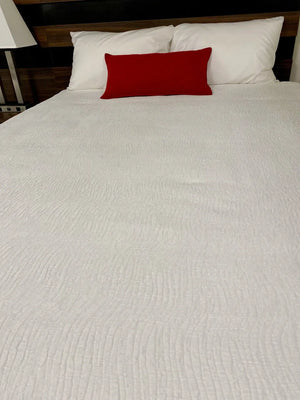 Bed Topper - Jacquard Wave Design - Bulk Linen Supply - Latex Matress Topper