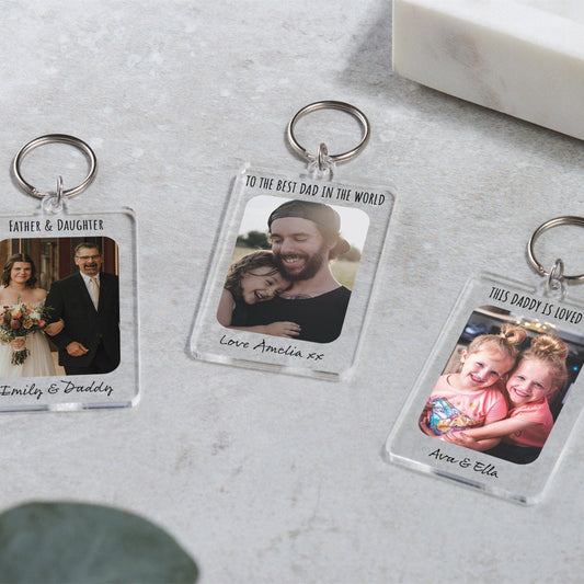 Personalized Keychain with 12 Photos - Custom Mini Photo Album