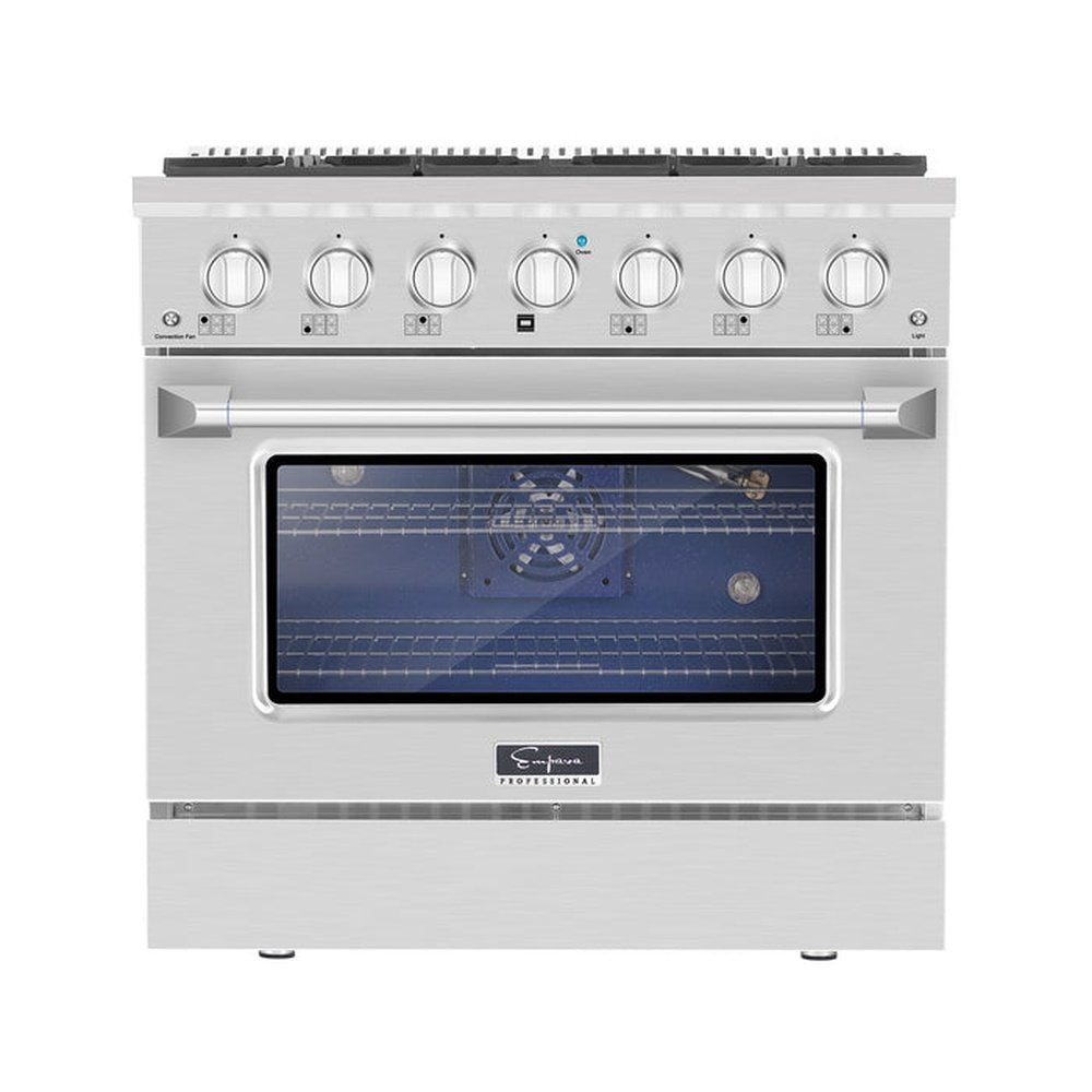 Empava 36GR08 36 In. Pro-Style Slide-In Single Oven Gas Range