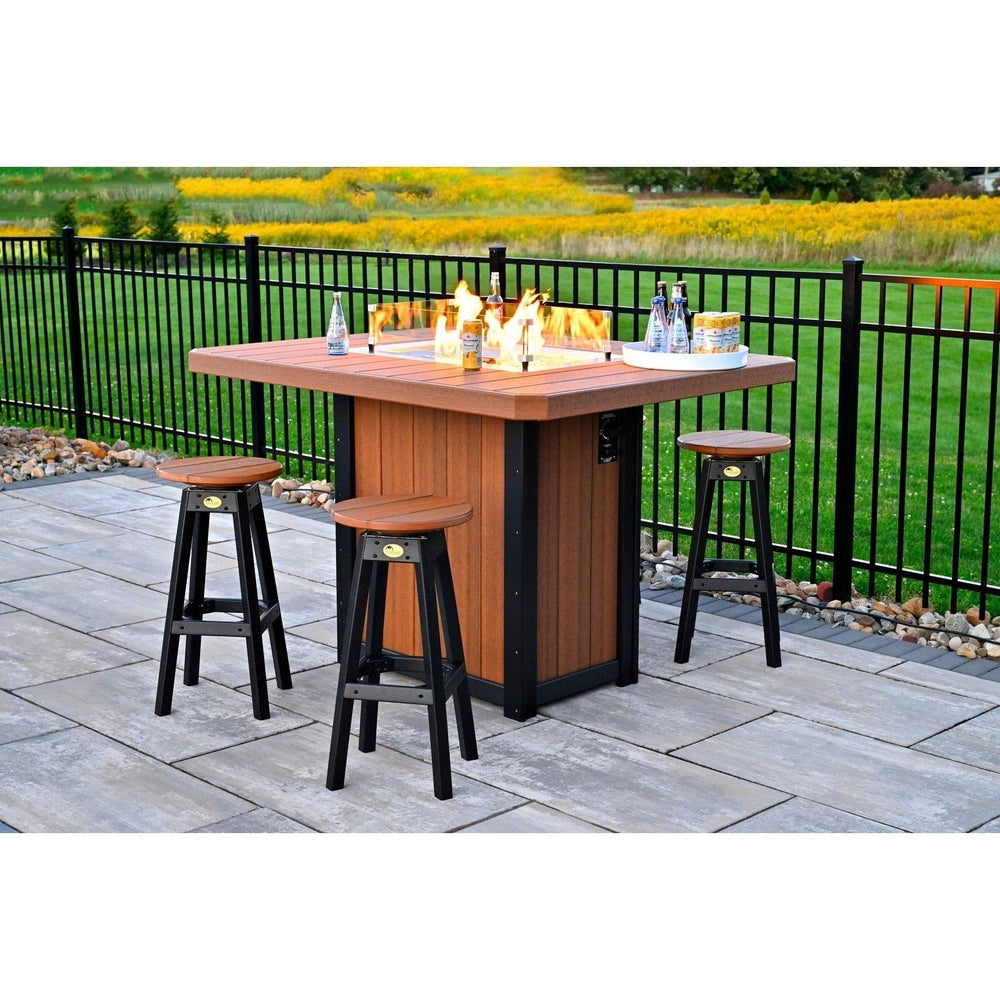 LuxCraft Lumin Fire Table 62" Rectangular Bar Height