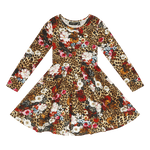 Load image into Gallery viewer, Rock Your Baby - Leopard Floral Waisted Dress

