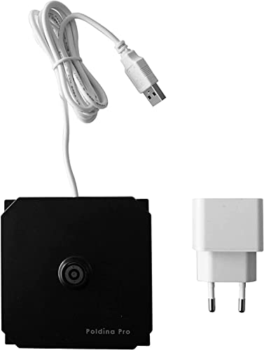 [Amazon Exclusive] Zafferano Poldina Pro Kabellose LED-Tischlampe Wiederaufladbar Touch-Dimmer - IP65 Innen/Außeneinsatz, Aluminium H38cm mit Mehrfach-USB-Ladegerät (EU/UK/US), Dunkelgrau