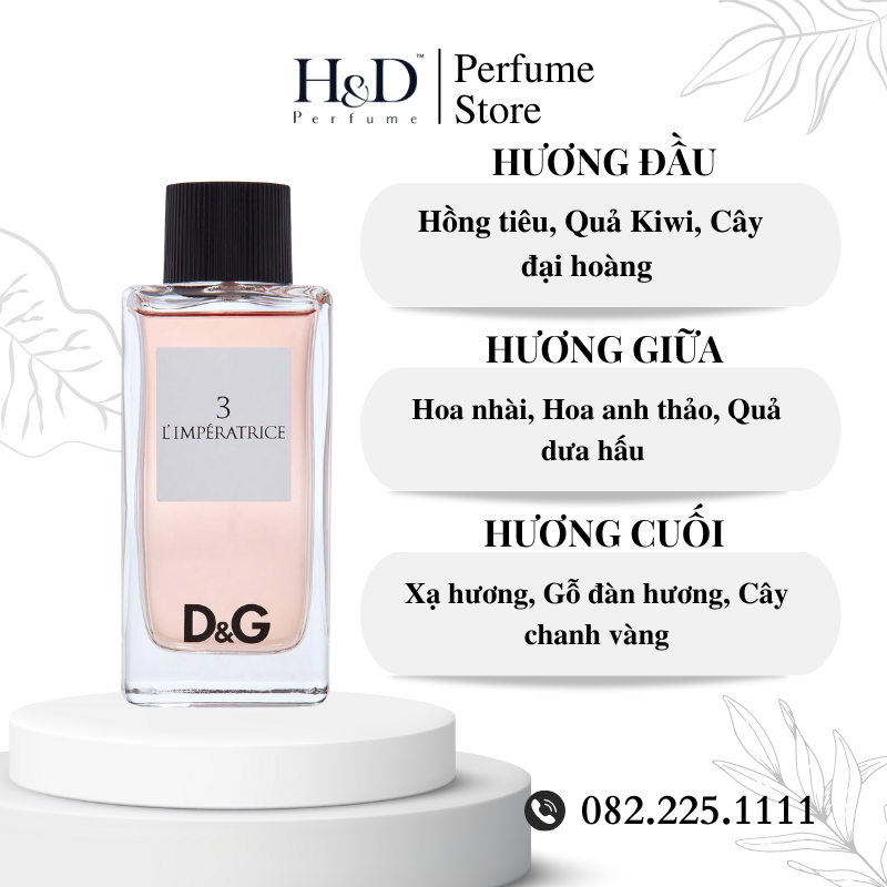 Nước Hoa Nữ Dolce & Gabbana (D&G) L'imperatrice 3 Pour Femme EDT – hdperfume