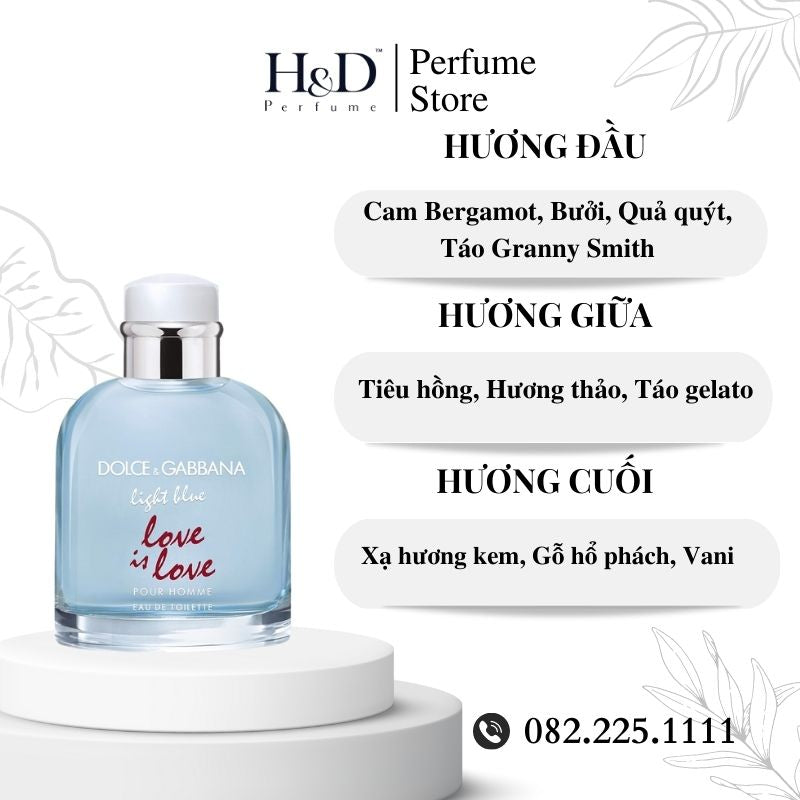 Nước Hoa Nam Dolce & Gabbana Light Blue Love Is Love Pour Homme EDT 12 –  hdperfume