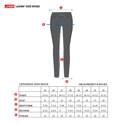 Women's Sizing Charts – Jag Jeans