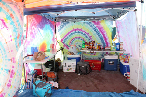 Bonnaroo Festival Camp Setup With Coolers