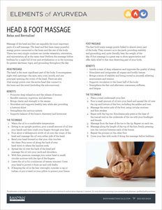 Elements of Ayurveda Foot Massage Guide