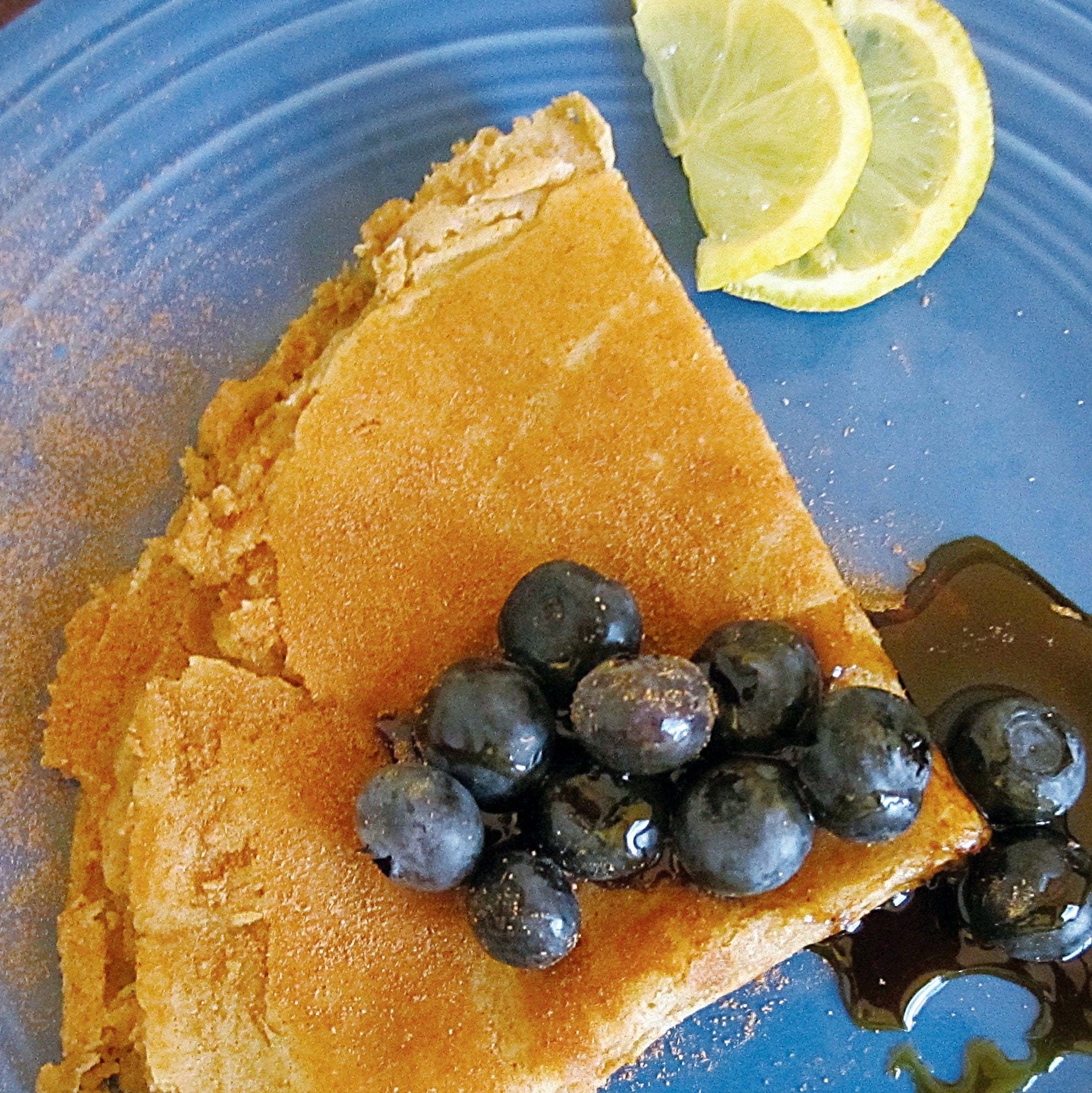 Crepes with blueberries