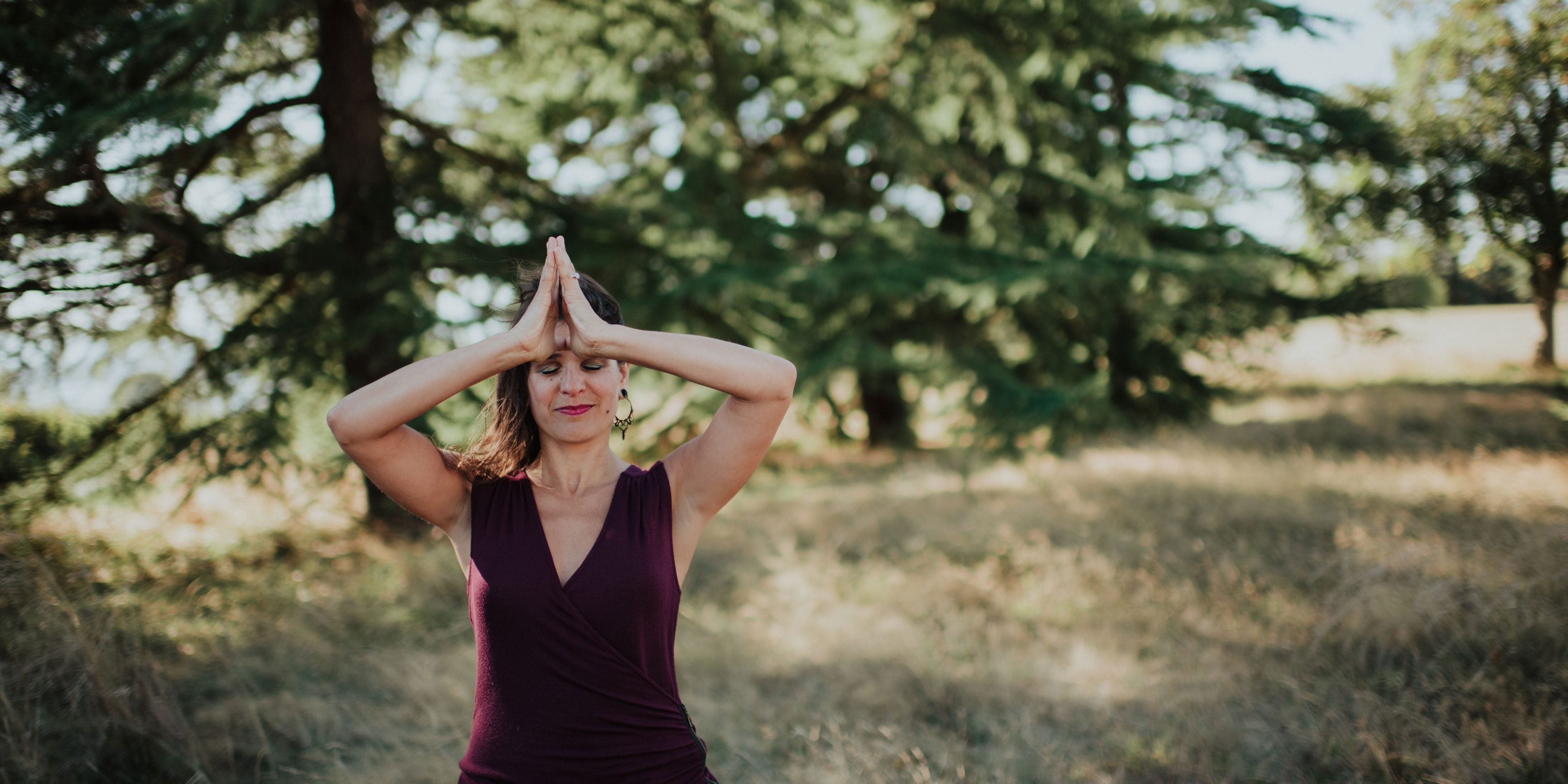 woman in meditative pose