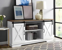 white tv stands