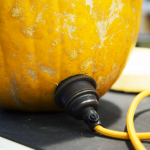 Lamp holder in pumpkin