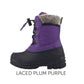 oaki boots laced plum purple