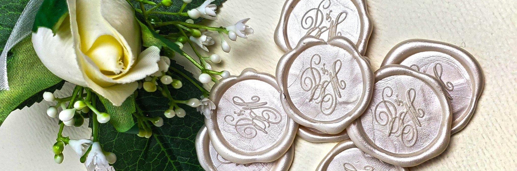 Modernist Wedding Monogram Adhesive Wax Seals #3389 Bundle with Stamp –  Nostalgic Impressions